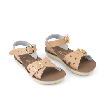 Saltwater Sandals Sweetheart Latte Kids Grow Baby Co